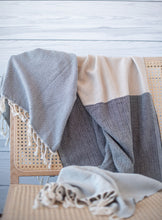 Load image into Gallery viewer, Britton Colourblock Turkish Towel