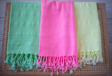 Load image into Gallery viewer, Livy Classic Striped Turkish Towel - HIGHLIGHTER COLLECTION
